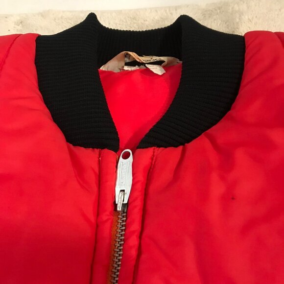 Firestone Red Vest Vintage Reversible Size S Retro Auto Racing Mechanic Jacket - Picture 8 of 16